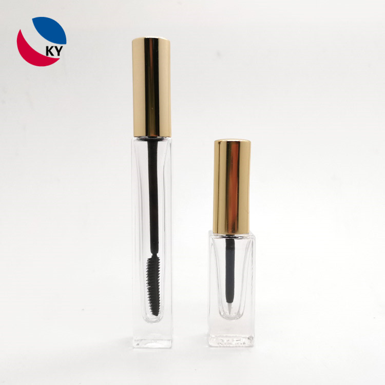 5ml Glass eyeliner eyelash bottle with aluminum Lid cap Customized color for Makeup Cosmetic Packaging