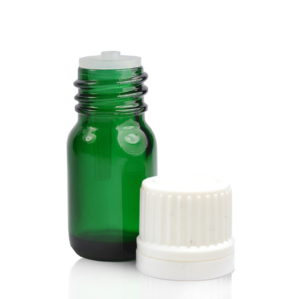 5ml Green DIN18mm Euro Glass Bottle Essential Oil Glass Bottle with dropper or screw cap or fine mist spray