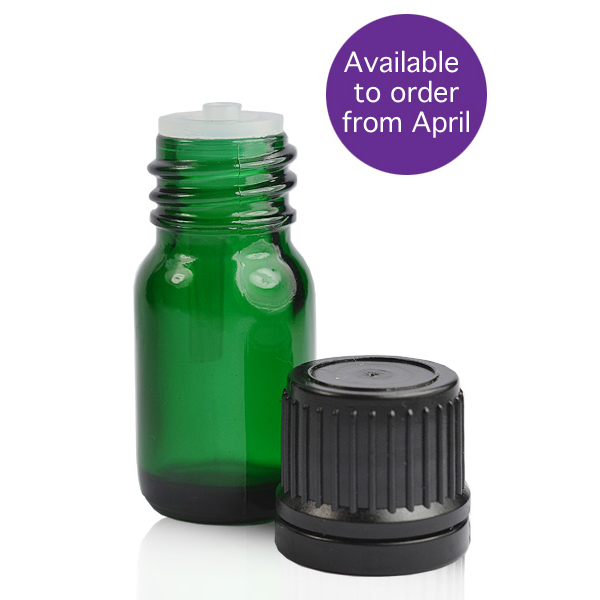 5ml Green DIN18mm Euro Glass Bottle Essential Oil Glass Bottle with dropper or screw cap or fine mist spray
