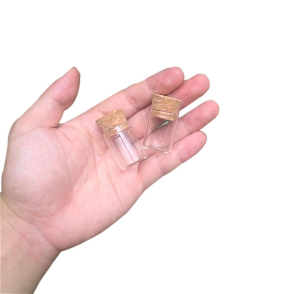 5ml Mini Glass Vials Jars Packaging Bottles Test Tube With Cork Stopper Empty Glass Transparent Clear Bottles