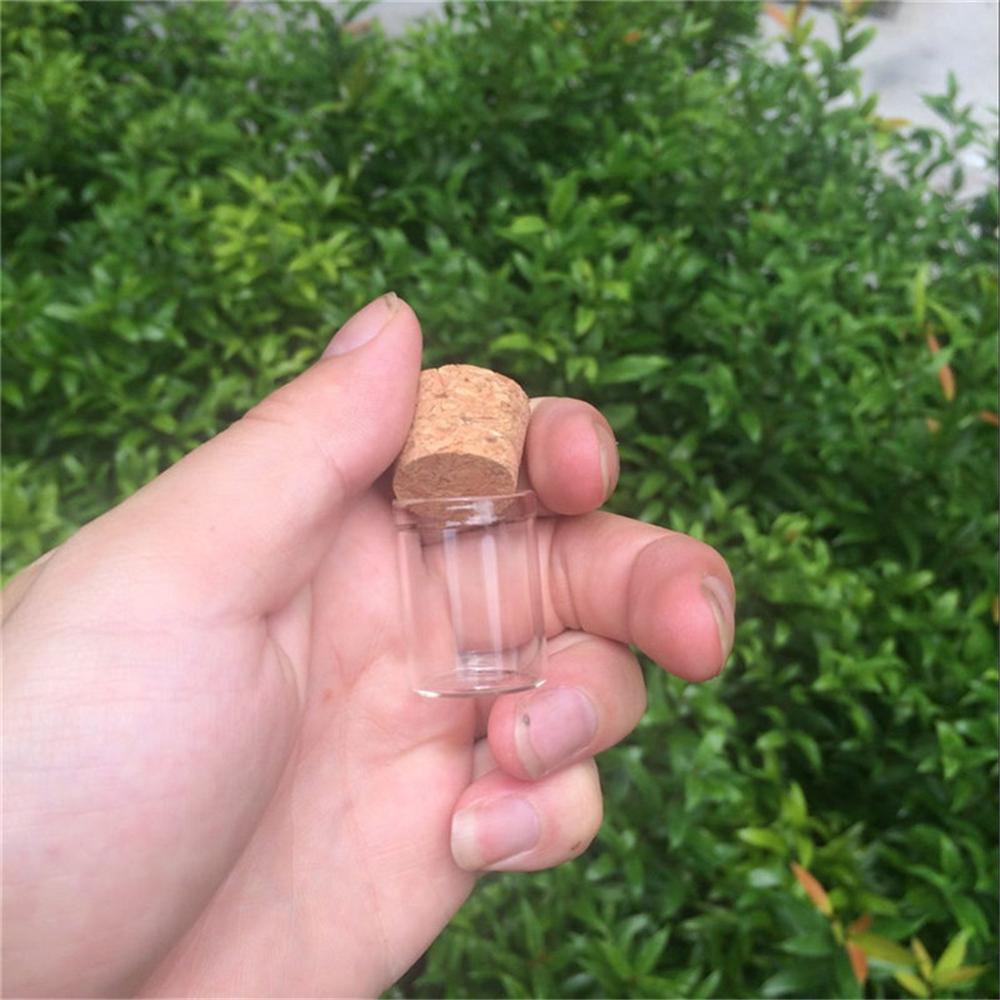 5ml Mini Glass Vials Jars Packaging Bottles Test Tube With Cork Stopper Empty Glass Transparent Clear Bottles