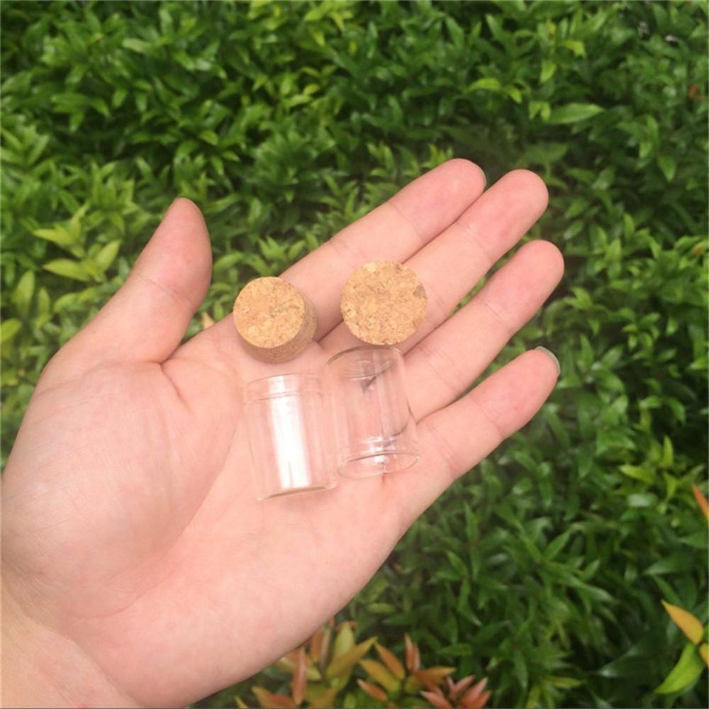 5ml Mini Glass Vials Jars Packaging Bottles Test Tube With Cork Stopper Empty Glass Transparent Clear Bottles