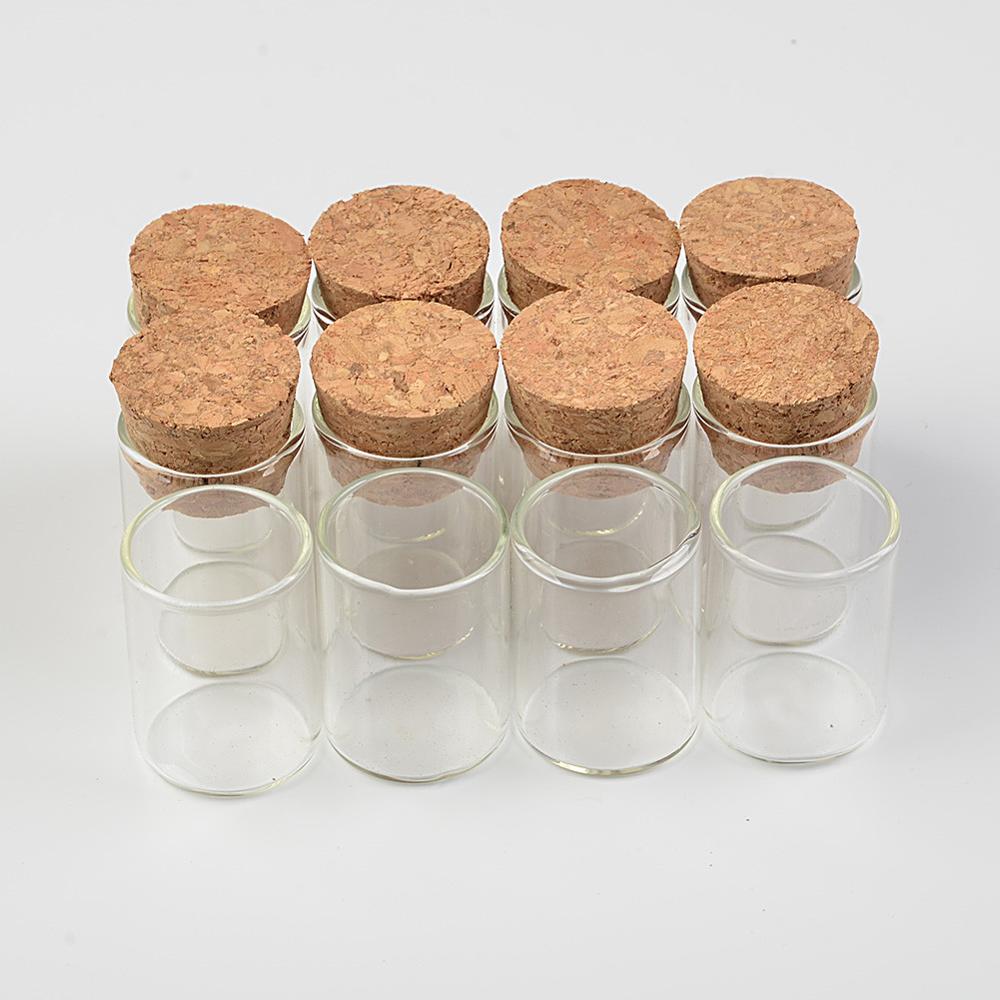 5ml Mini Glass Vials Jars Packaging Bottles Test Tube With Cork Stopper Empty Glass Transparent Clear Bottles