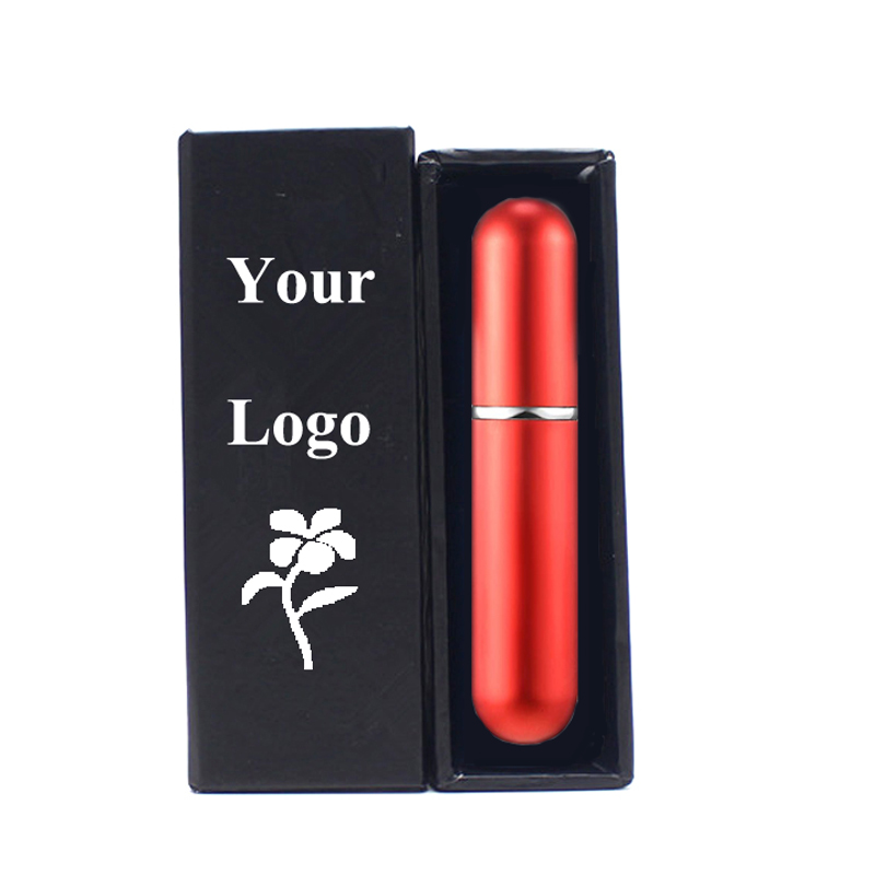5ml Mini Travel Pocket Refillable Aluminum Empty Atomizer Spray Glass Perfume Bottle with gift box