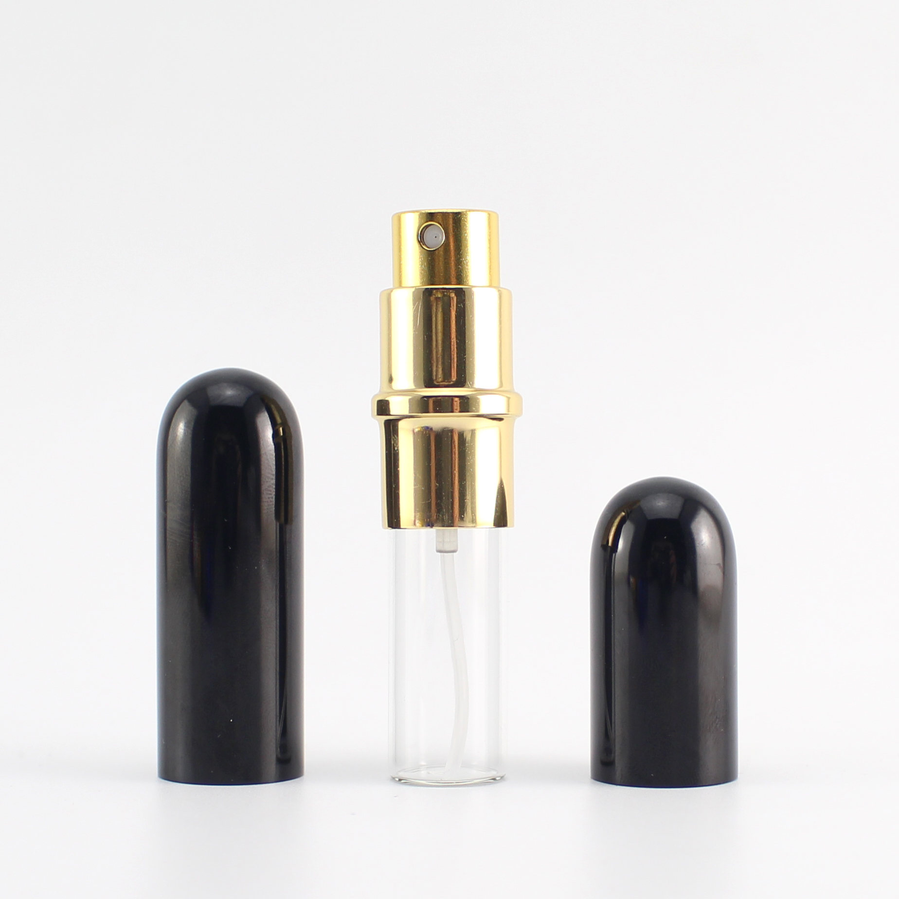 5ml Mini Travel Pocket Refillable Aluminum Empty Atomizer Spray Glass Perfume Bottle with gift box