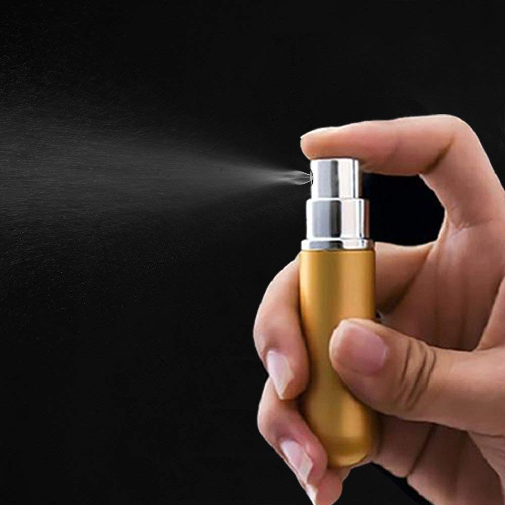 5ml Mini Travel Pocket Refillable Aluminum Empty Atomizer Spray Glass Perfume Bottle with gift box