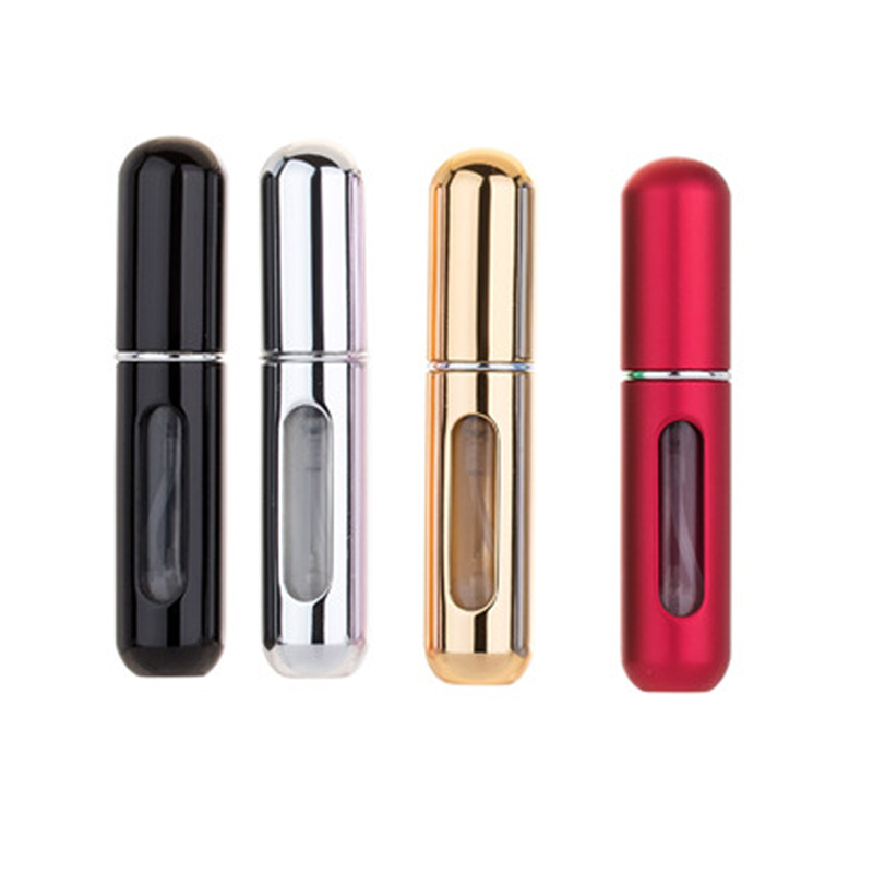 5ml Mini Travel Pocket Refillable Aluminum Empty Atomizer Spray Glass Perfume Bottle with gift box
