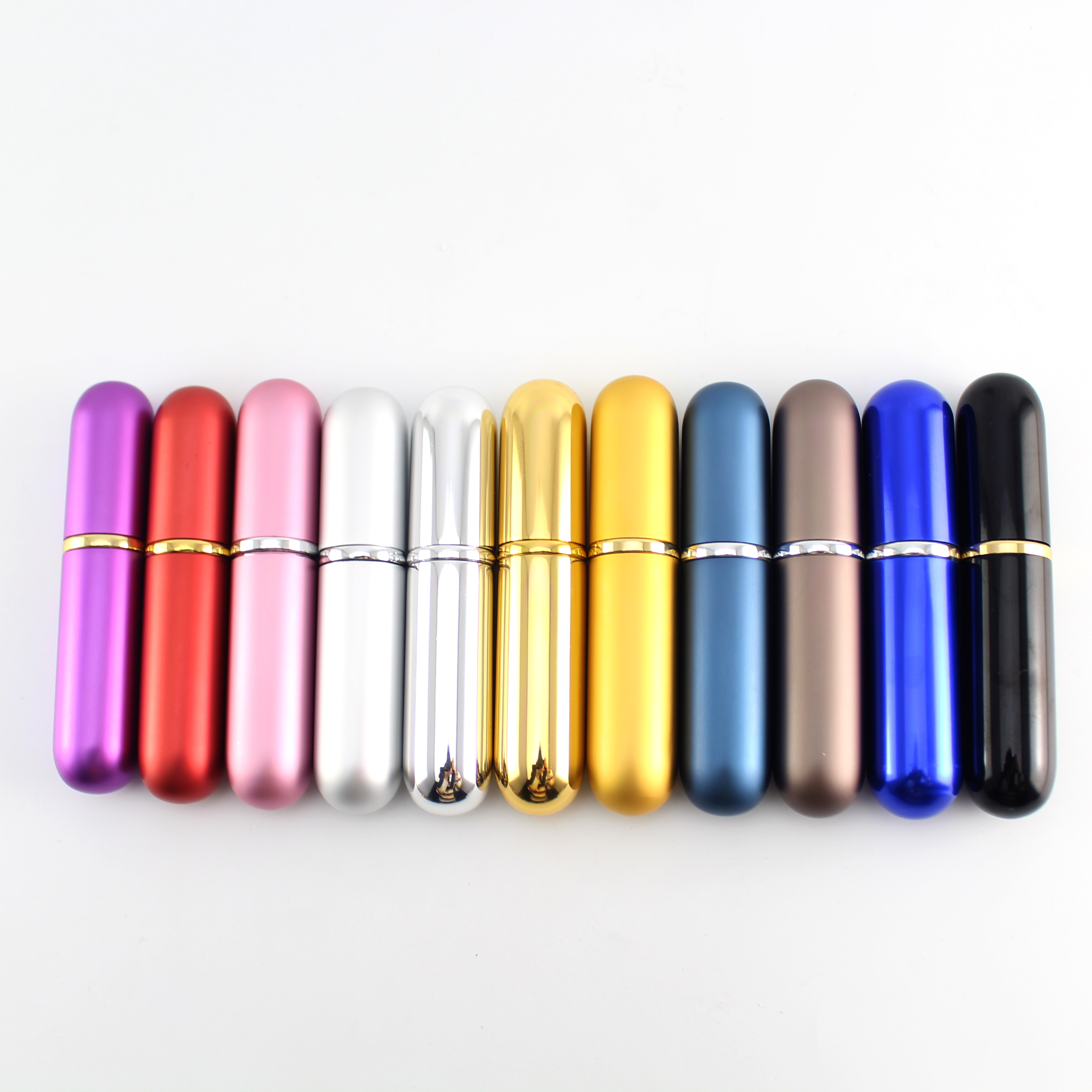 5ml Mini Travel Pocket Refillable Aluminum Empty Atomizer Spray Glass Perfume Bottle with gift box