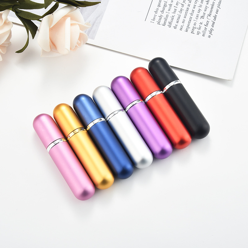 5ml Mini Travel Pocket Refillable Aluminum Empty Atomizer Spray Glass Perfume Bottle