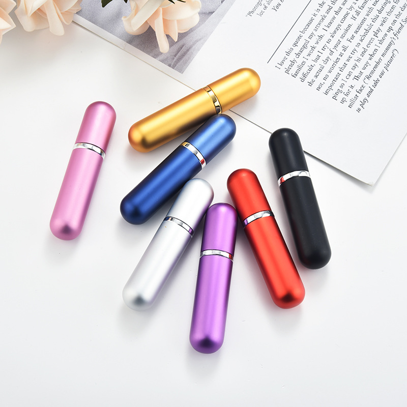 5ml Mini Travel Pocket Refillable Aluminum Empty Atomizer Spray Glass Perfume Bottle