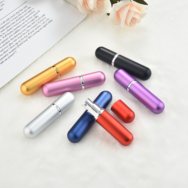 5ml Mini Travel Pocket Refillable Aluminum Empty Atomizer Spray Glass Perfume Bottle