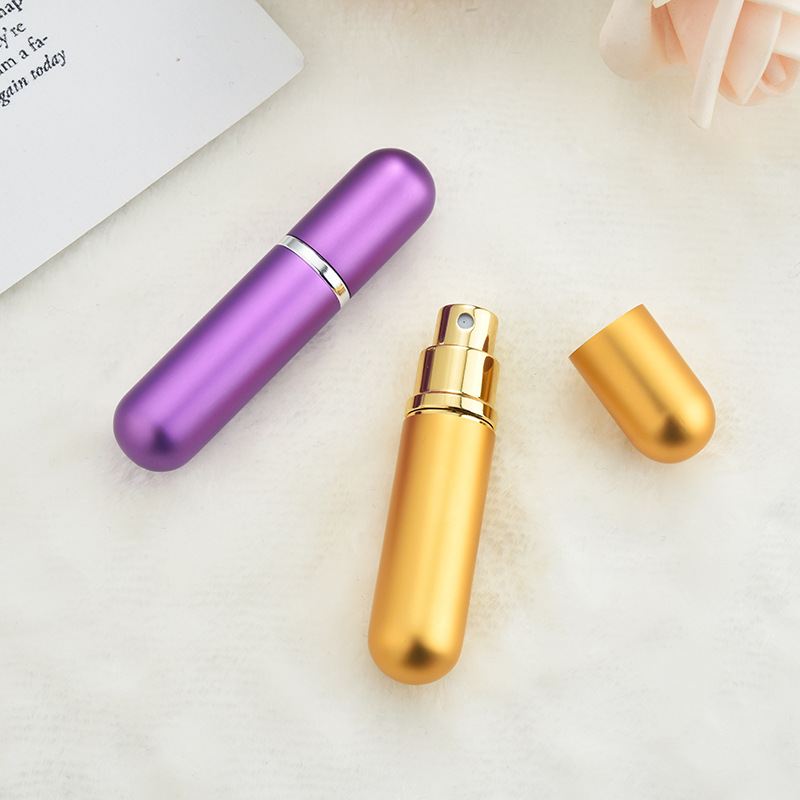 5ml Mini Travel Pocket Refillable Aluminum Empty Atomizer Spray Glass Perfume Bottle
