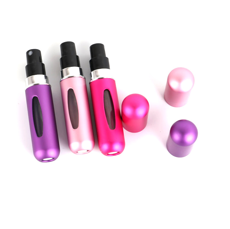 5ml Mini Travel Pocket Refillable Aluminum Empty Atomizer Spray Glass Perfume Bottle