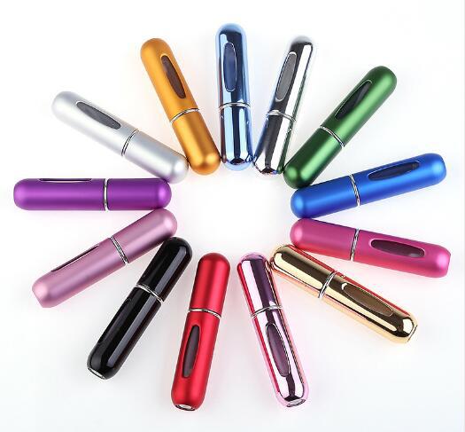 5ml Mini Travel Pocket Refillable Aluminum Empty Atomizer Spray Glass Perfume Bottle