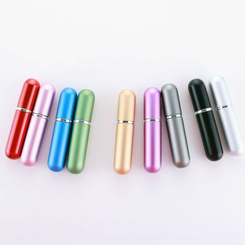 5ml Mini Travel Pocket Refillable Aluminum Empty Atomizer Spray Glass Perfume Bottle