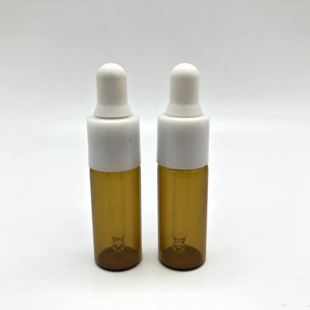5ml Moulded Amber Glass Vial Manufacturer With Screw Cap / Dropper Cap