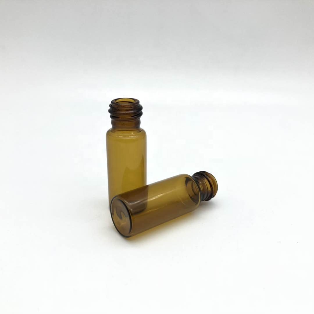 5ml Moulded Amber Glass Vial Manufacturer With Screw Cap / Dropper Cap