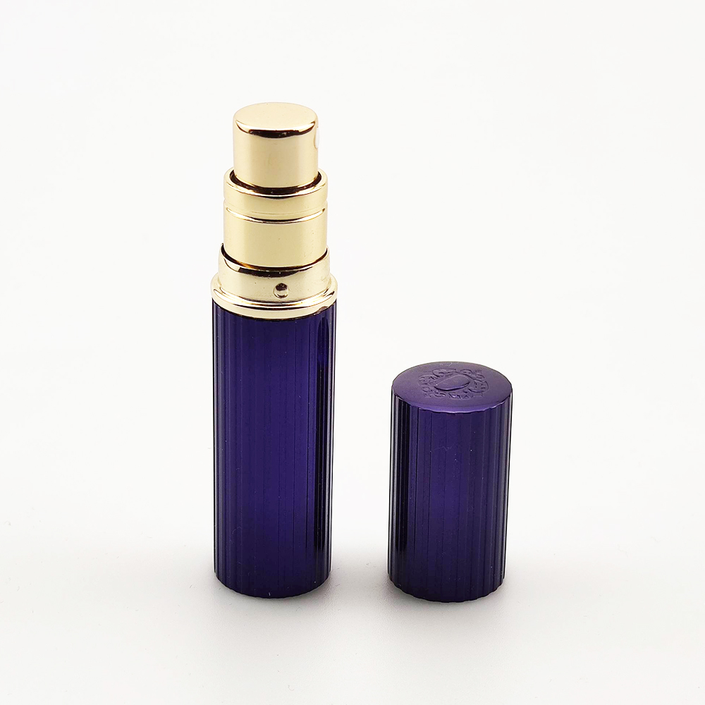 5ml New arrival luxury cosmetic package easy carry mini size travel aluminum twist up empty spray atomizer perfume bottle 5 ml