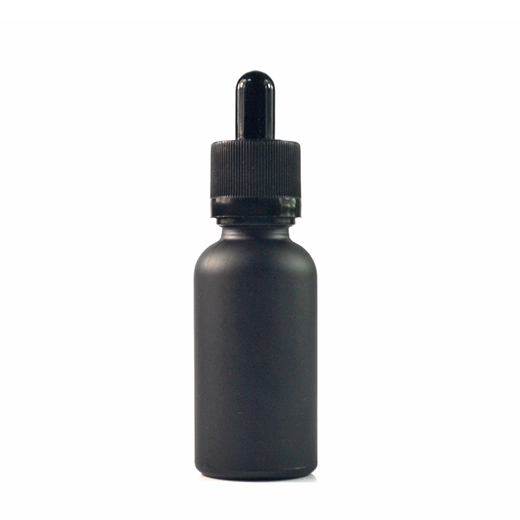 5ml Paper tube 10ml 15ml 20ml 30ml 50ml 100ml matte black essential oil serum glass dropper bottle with bamboo aluminum cap