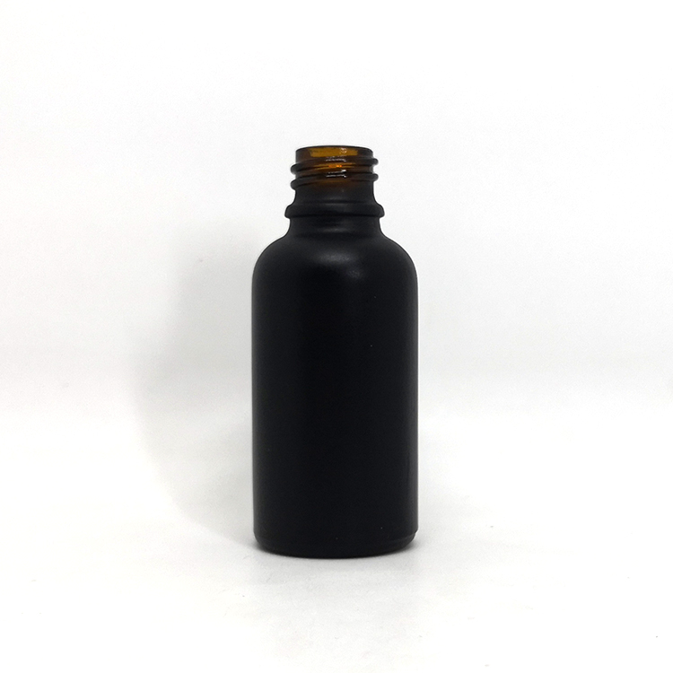 5ml Paper tube 10ml 15ml 20ml 30ml 50ml 100ml matte black essential oil serum glass dropper bottle with cap
