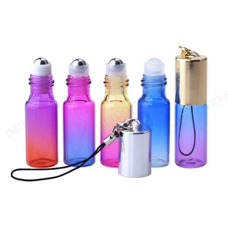 5ml Perfume Essential Oil Glass Roller Bottles Cosmetic Glass Roll On Vials