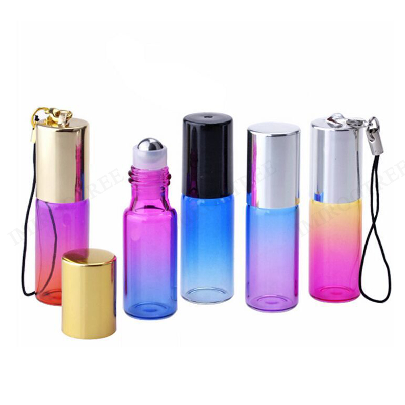 5ml Perfume Essential Oil Glass Roller Bottles Cosmetic Glass Roll On Vials