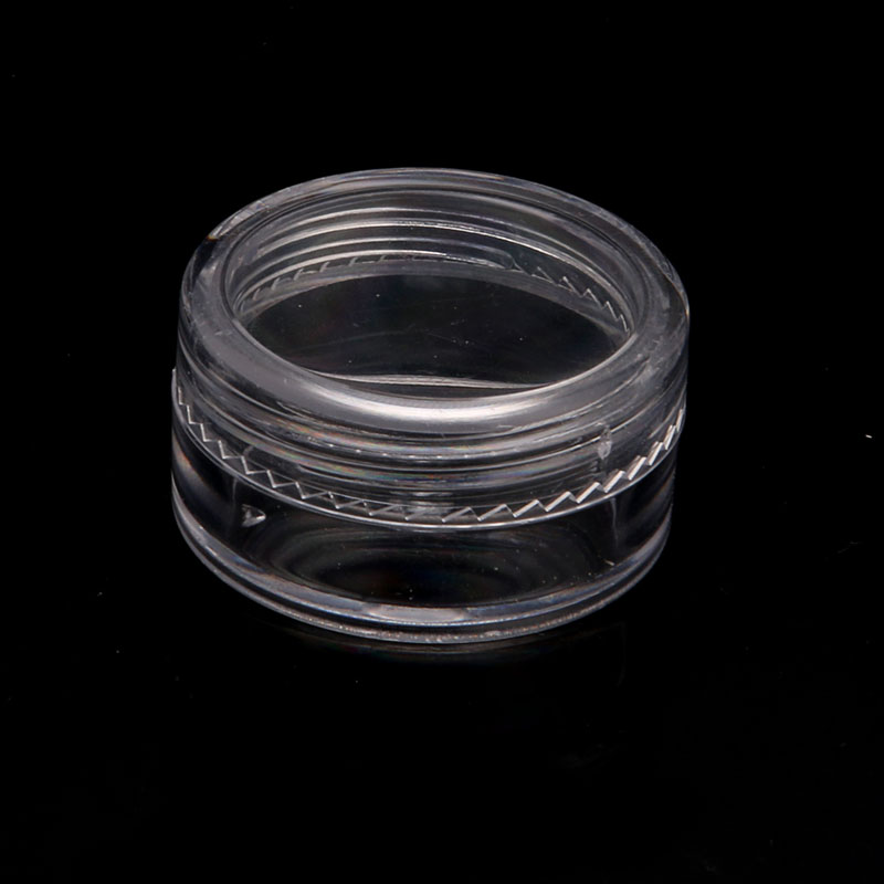5ml Plastic Cosmetic Stackable Jar Empty lip balm container Round Plastic Clear Stackable Cosmetic Jars