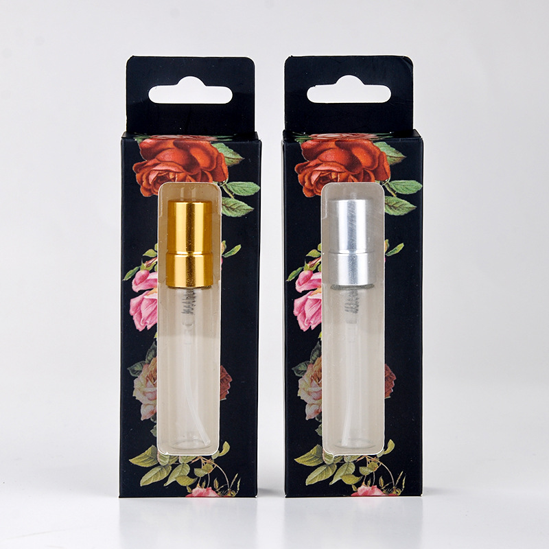 5ml Press Spray Perfume Glass Bottle With Box
