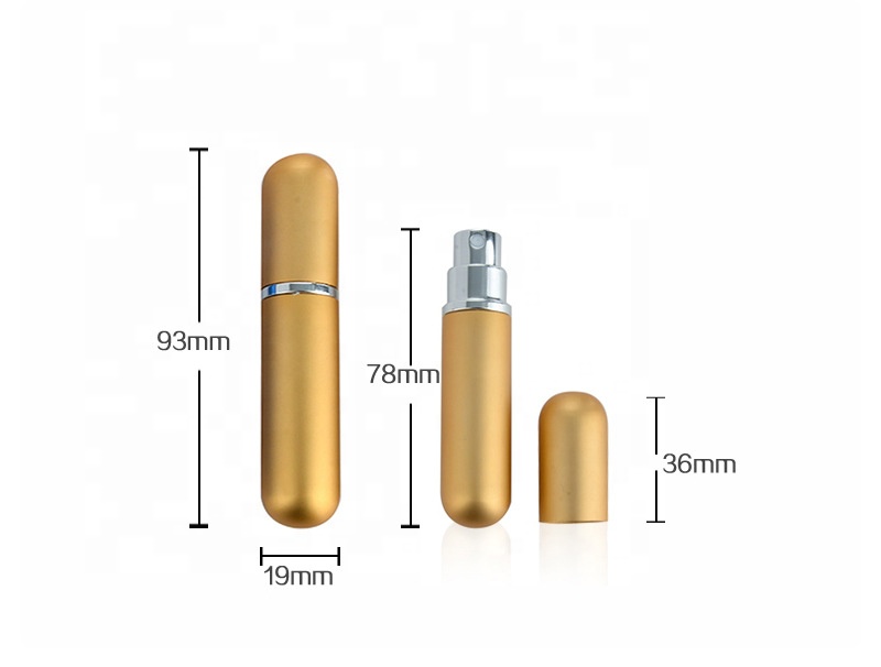 5ml Refillable Portable Perfume Bottle Atomizer Spray &Traveler Aluminum Empty Parfum Bottle Cosmetic Containers