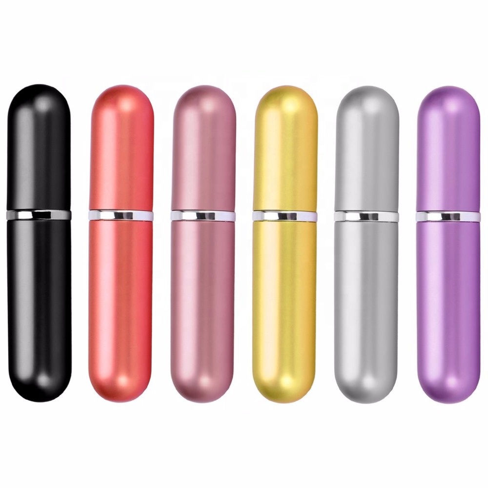 5ml Round Pocket Aluminum Perfume Atomizer Spray Bottle Metal Bottles