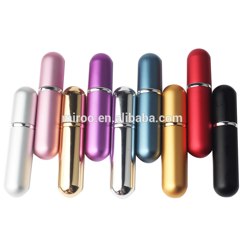 5ml Round Pocket Aluminum Perfume Atomizer Spray Bottle Metal Bottles