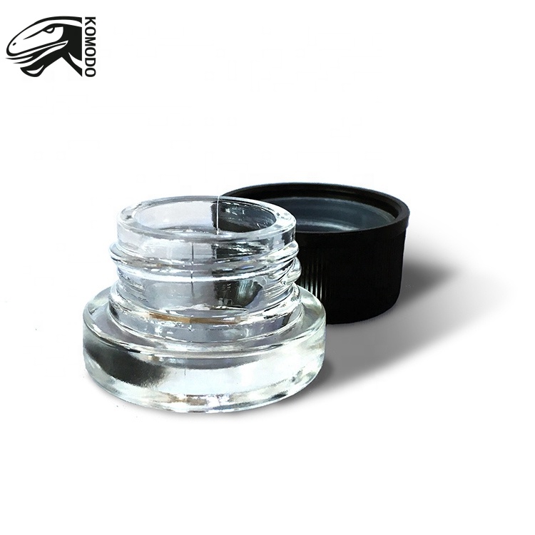 5ml Round Shape Glass Jar With Child Resist Lids Custom Logo Printed on Caps and Label Sticker DHL Free