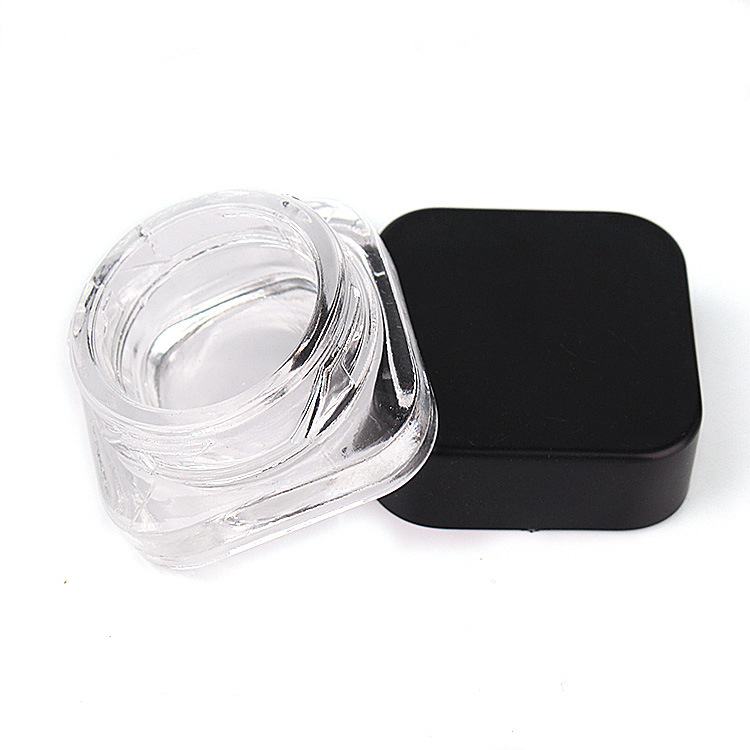 5ml Square UV protection child resistant glass concentrate cosmetic container jar