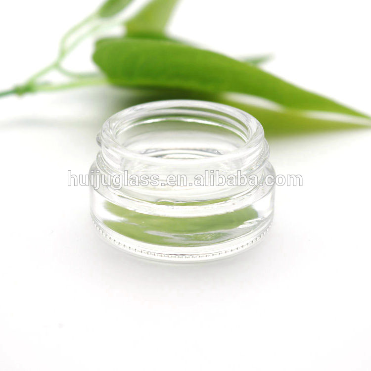5ml Thick Glass Containers with Silver Lids - Concentrate Jars for Oil, Lip Balm, Wax, Cosmetics