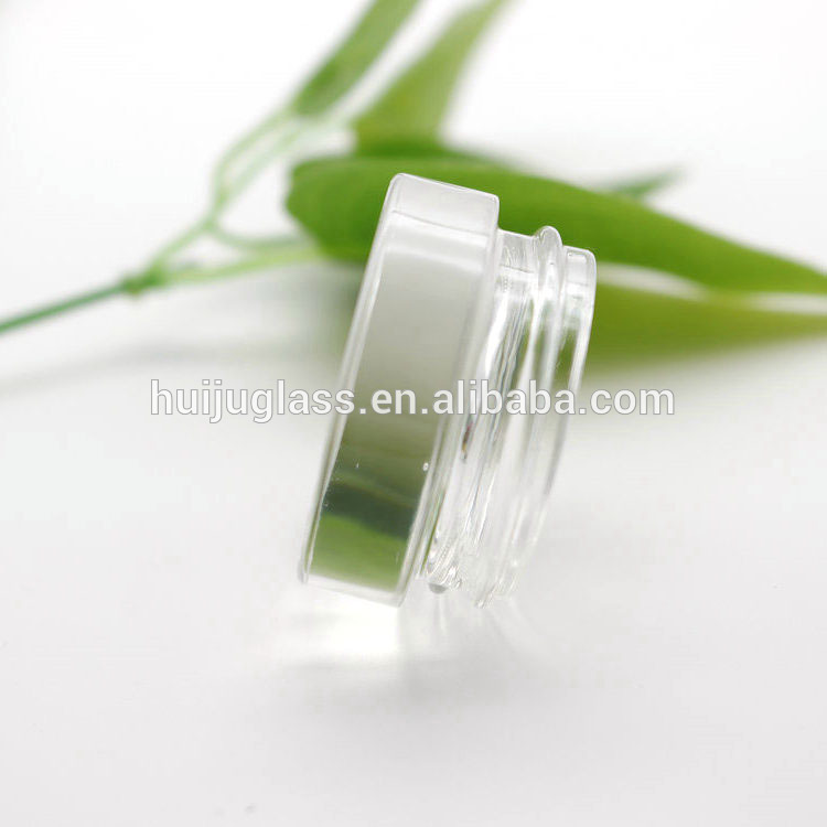 5ml Thick Glass Containers with Silver Lids - Concentrate Jars for Oil, Lip Balm, Wax, Cosmetics