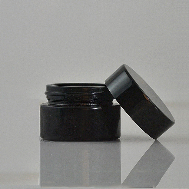 5ml UV glass jar Smell-Proof UV storage refillable stash jar container low profile wide-mouth