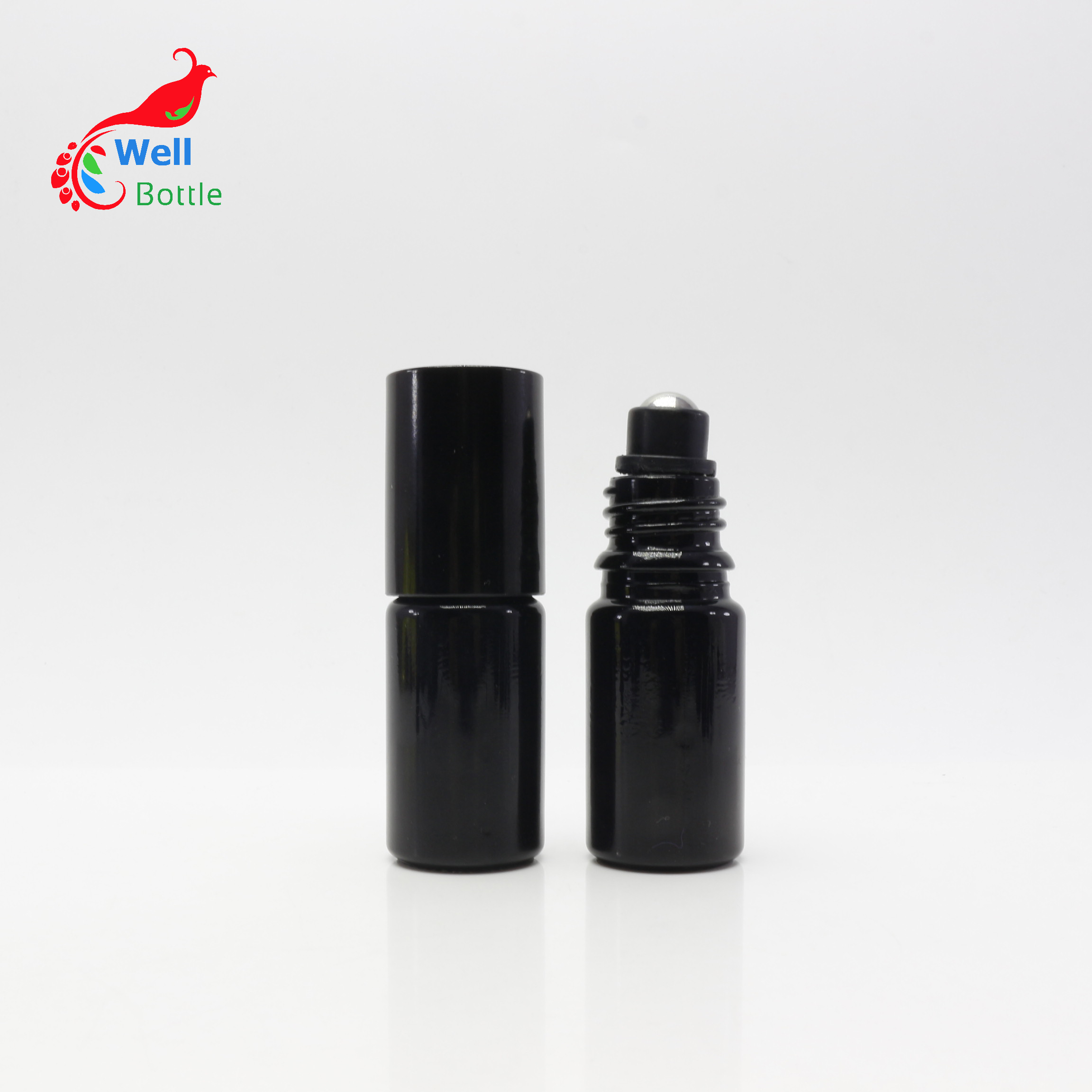 5ml Uv roll on bottle glass dark violet roller bottles for CBD oil  DV277E