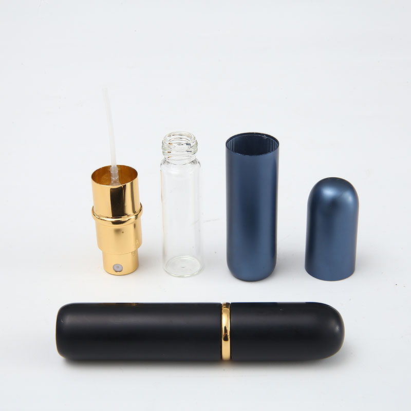 5ml Wholesale Empty Round Aluminum Fine Mist Portable Perfume Bottle