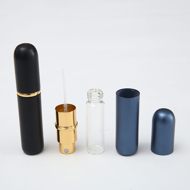 5ml Wholesale Empty Round Aluminum Fine Mist Portable Perfume Bottle