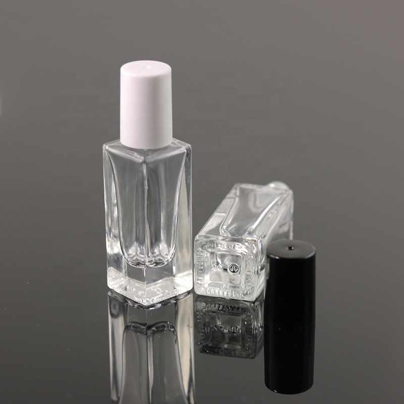 5ml Wholesale rectangular square glass roll on bottle empty perfume roller bottle (NRB08B)