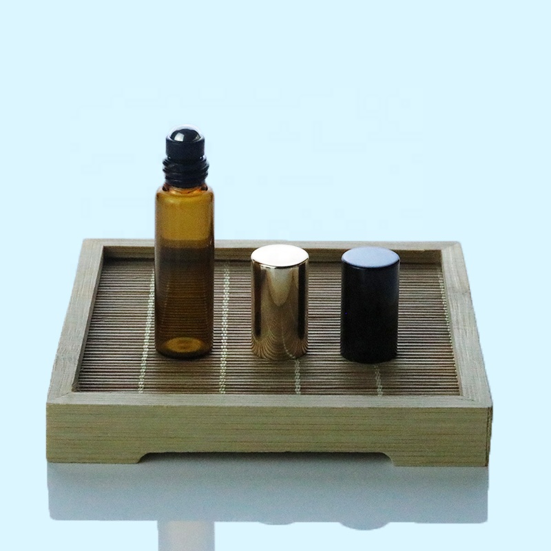 5ml amber essential oil roll on bottle perfume glass roller bottle (NRB09A)