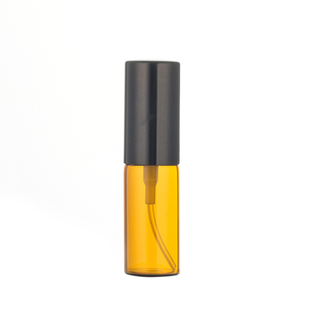 5ml amber glass bottle with black plastic sprayer