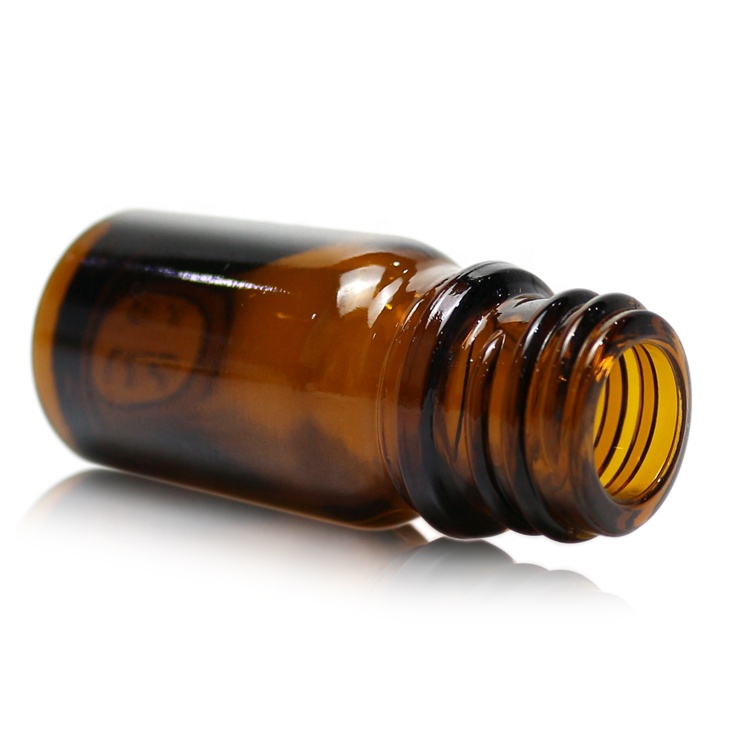 5ml amber glass essence oil bottle with black screw cap