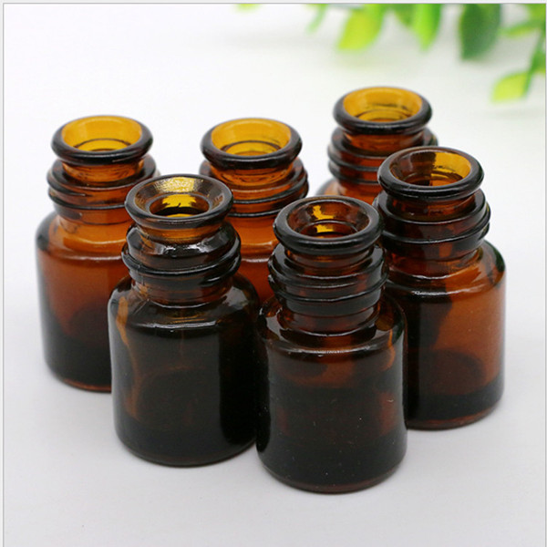5ml amber glass essential oil bottle with bakelite cap, Bell mouth medicinal glass bottle, 5ml amber bottle with phenolic lid