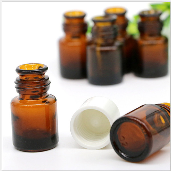 5ml amber glass essential oil bottle with bakelite cap, Bell mouth medicinal glass bottle, 5ml amber bottle with phenolic lid