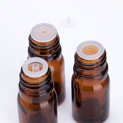 5ml amber medicine glass bottle oil essential with plastic childproof cap