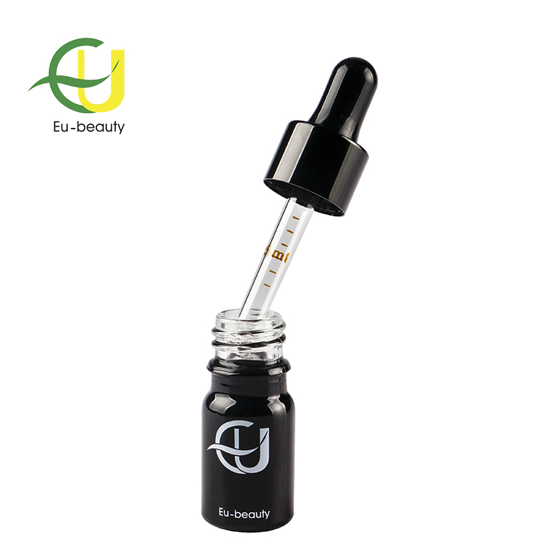 5ml black glass dropper bottle for essential oil packaging