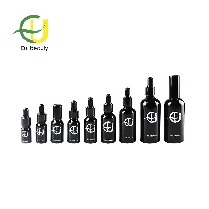 5ml black glass dropper bottle for essential oil packaging