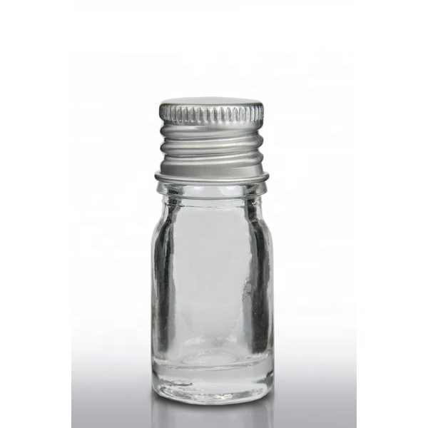 5ml clear essential oil glass bottle euro dropper bottle with plastic caps