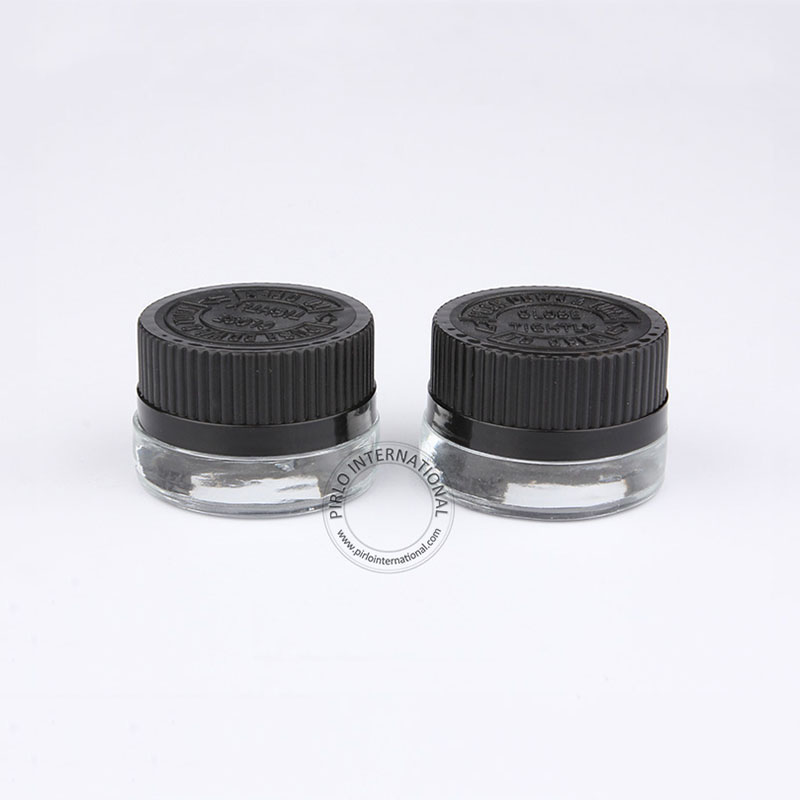 5ml clear glass jar Thick wall concentrate glass jar glass jar cosmetic with child resistant cap for CBD